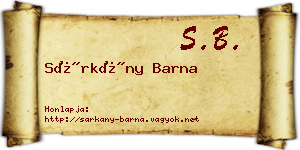 Sárkány Barna névjegykártya