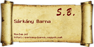 Sárkány Barna névjegykártya